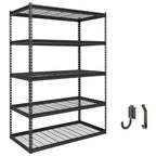 Atlas Shelving 5-Tier 48"x24"x72" Steel Boltless Shelving Load 4000lbs with Wire Deck Dark Gray