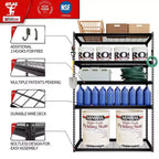 Scaffalatura in acciaio bulloni Atlas a 5 ripiani 48"x24"x72", carico 4000 libbre con pianale in rete metallica grigio scuro