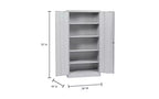Edsal 36"Wx18"Dx72"H Steel Freestanding Cabinet Gray