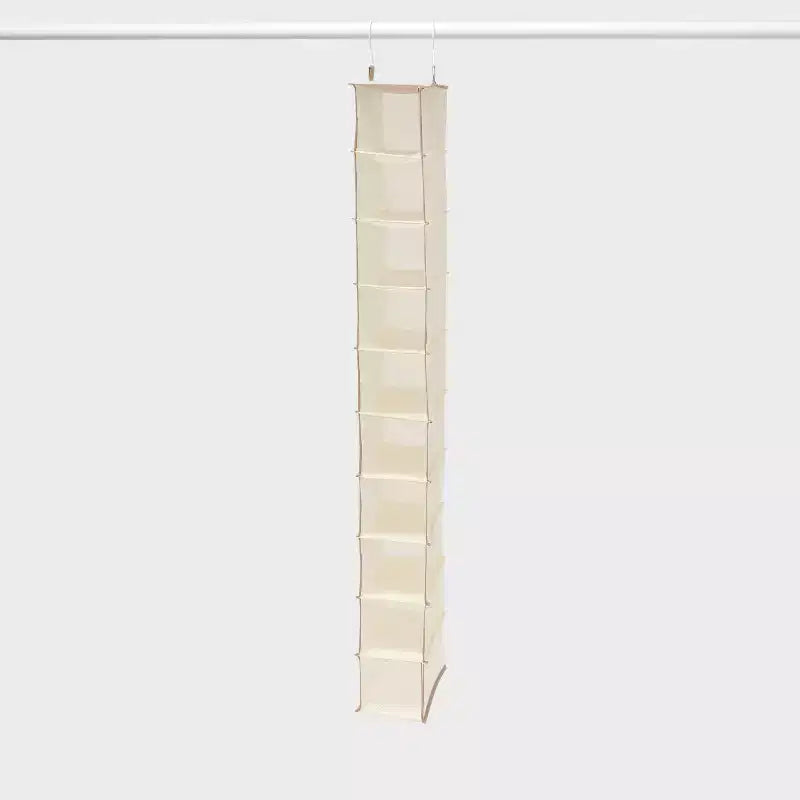 10 Shelf Hanging Shoe Storage Organizer Tan - Brightroom™