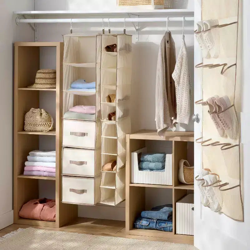 Hanging Closet Organizer Bundle Tan - Brightroom™