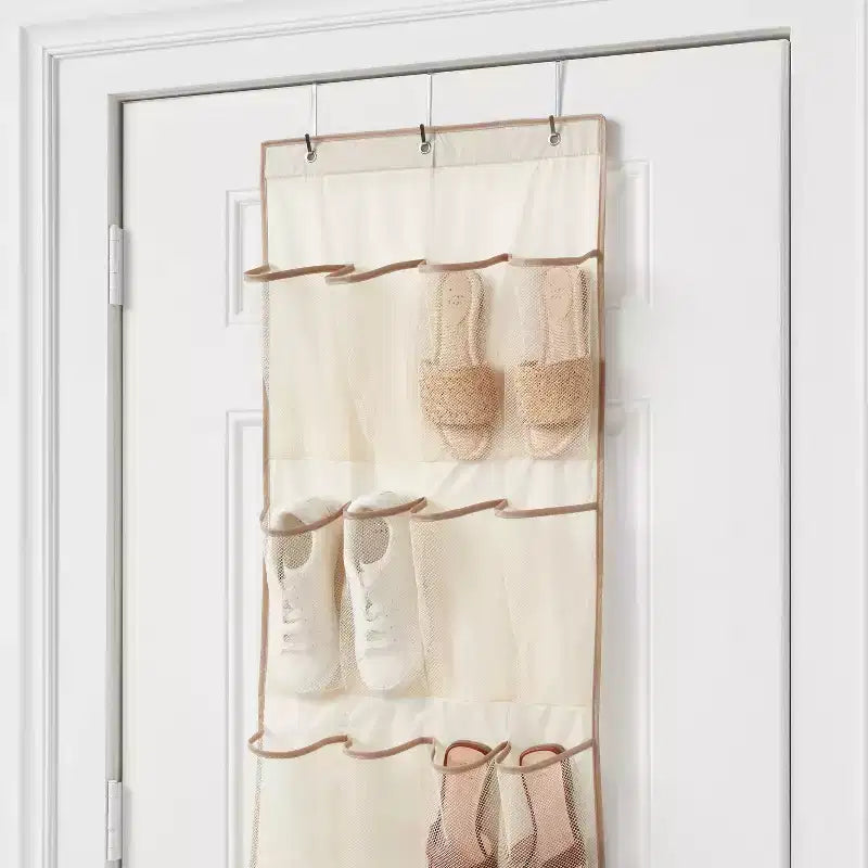 Organizzatore di scarpe trasparente da appendere alla porta - Brightroom™