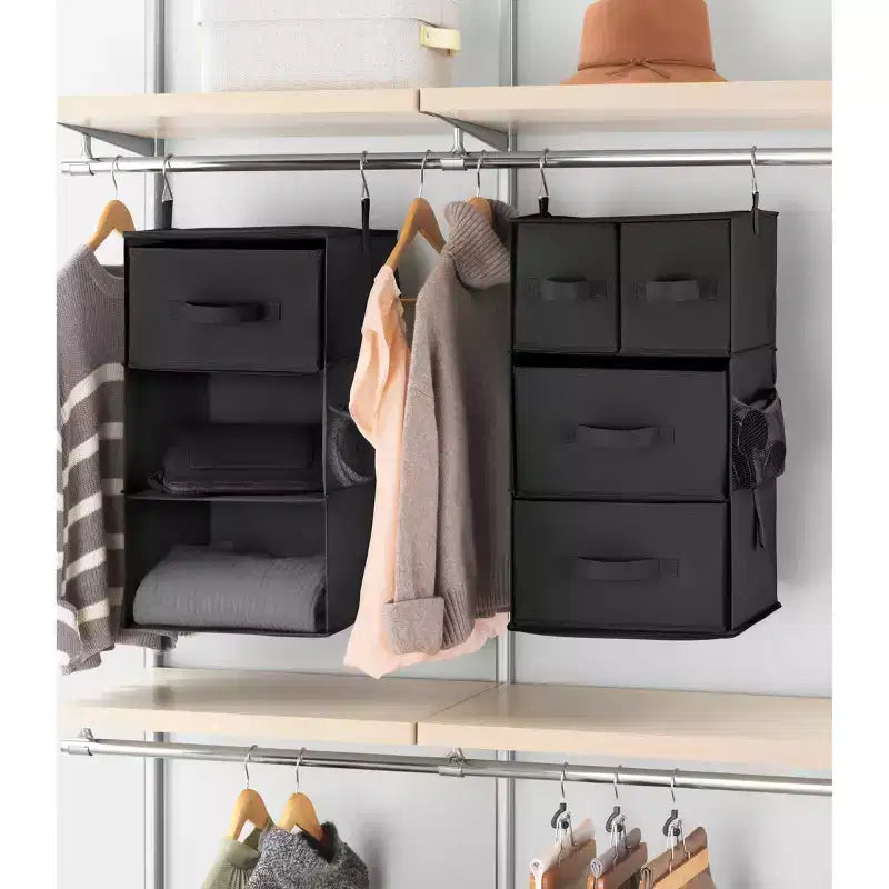 Whitmor Organizer sospeso multifunzione con inserti per cassetti 1 pz Nero