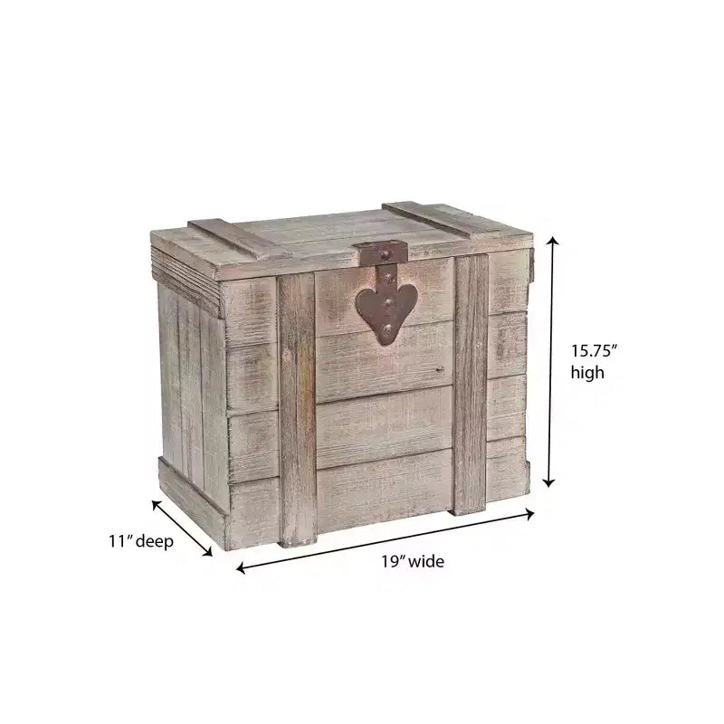 Household Essentials Small Antiqued Decorative Trunk: Multicolored Storage Trunk for All Ages, 19" x 11" x 15.75"