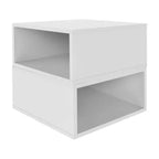 Niche 2pk Cubo Scaffale organizer cubico impilabile in legno a mezza altezza, colore bianco neve