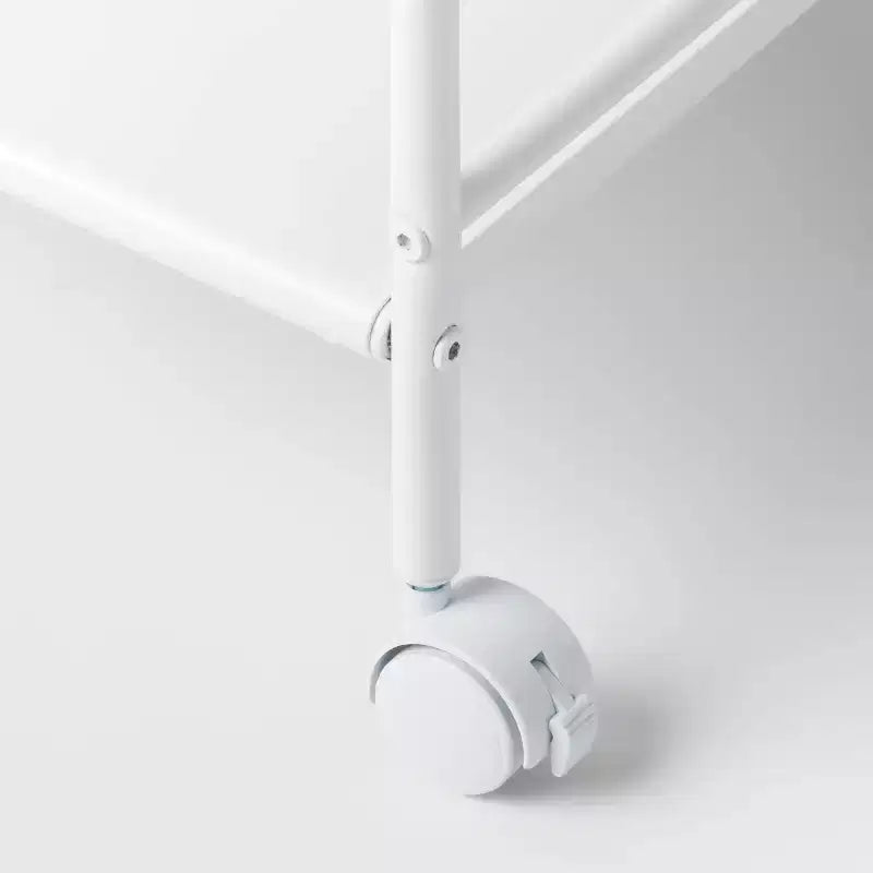 Carrello Contenitore in Metallo a 3 Ripiani Larghezza, Bianco - Brightroom™