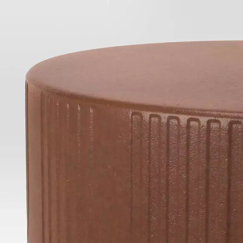 Geometric Terrafab Side Table Brown - Threshold™