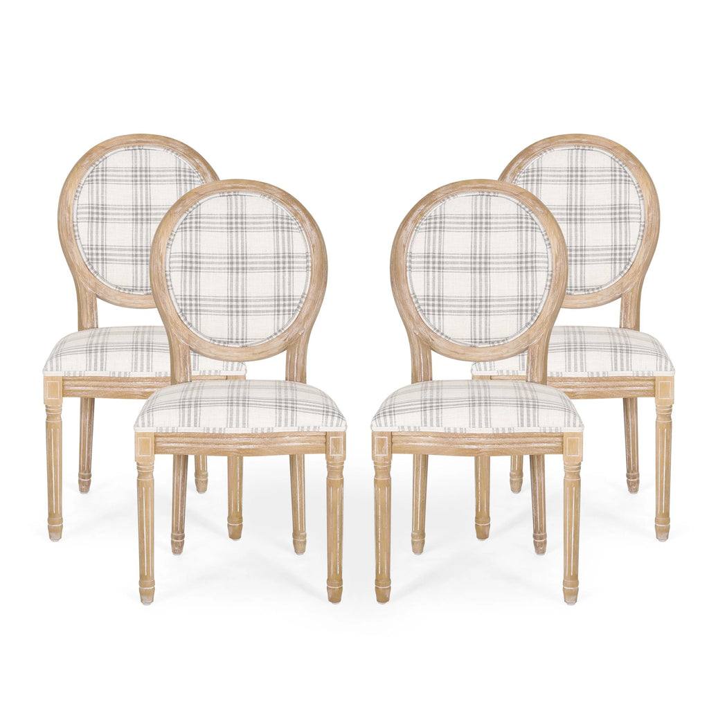 Sedie da pranzo in tessuto stile francese - NH419413
