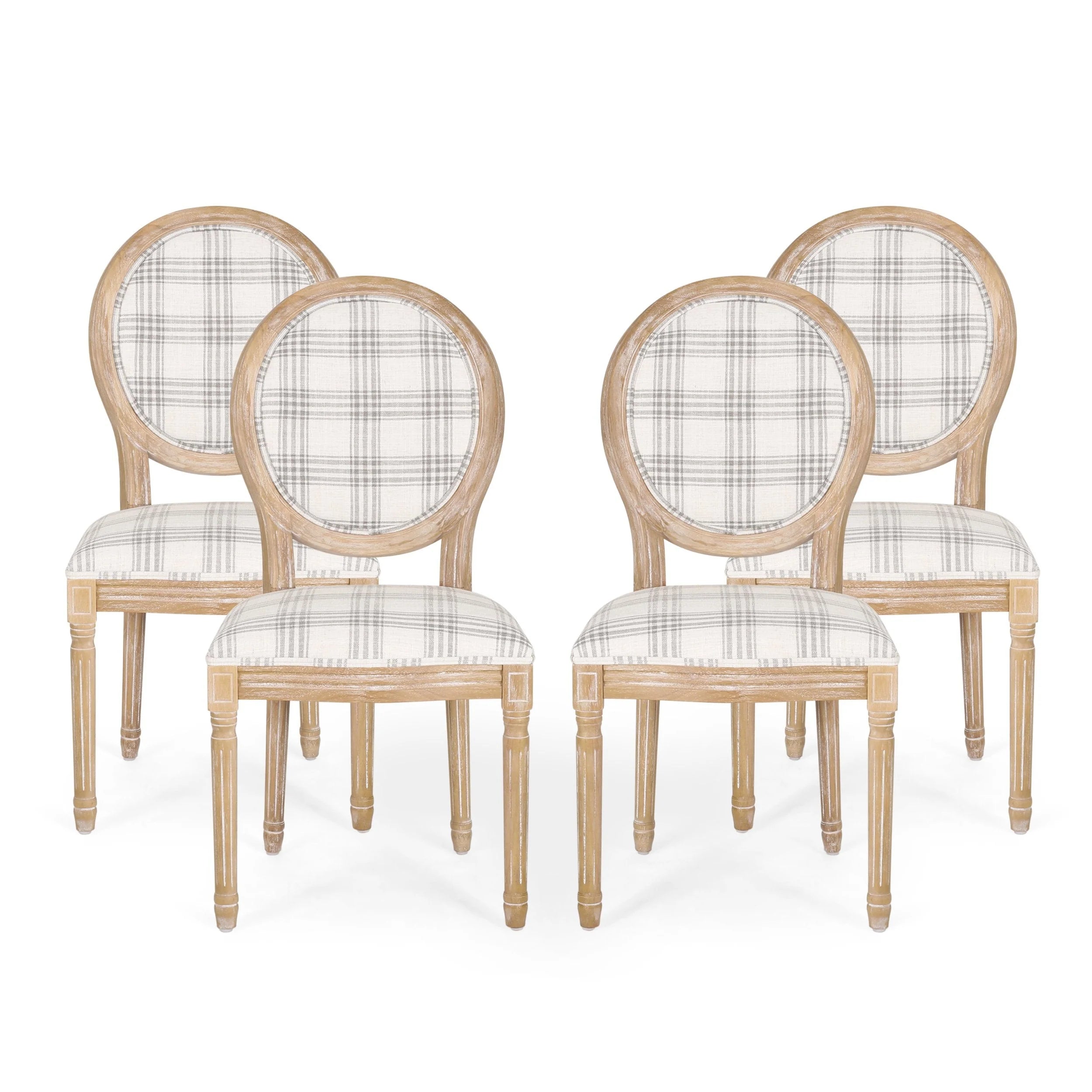 Sedie da pranzo in tessuto stile francese - NH419413
