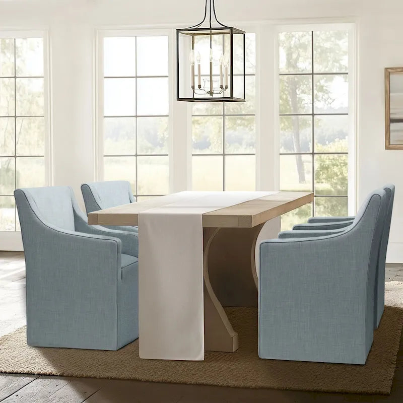 Madison Park Charlotte Dining Arm Chair with Casters