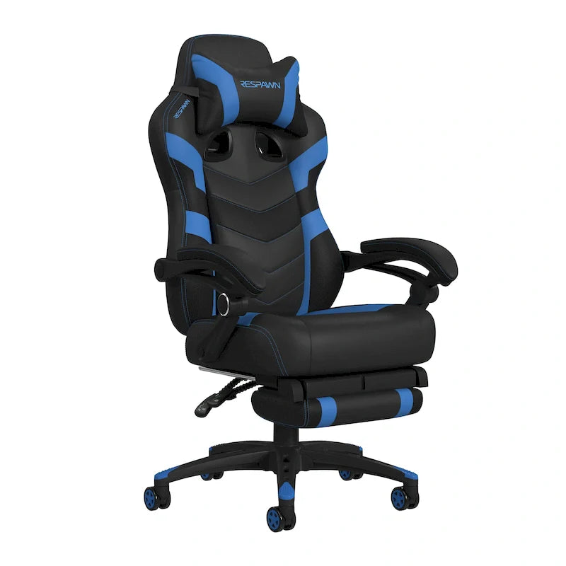 Sedia da gaming RESPAWN 110 Pro - Sedia da gaming con poggiapiedi, sedia ergonomica per computer da scrivania