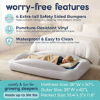 Hiccapop Inflatable Toddler Bed - Gray