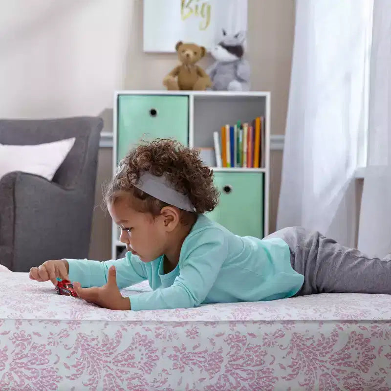 Materasso per culla Sealy Ortho Rest impermeabile e materasso per lettino per bambini - Rosa: Rivestimento in vinile, Ipoallergenico, Ultra rigido, Spessore 13,3 cm