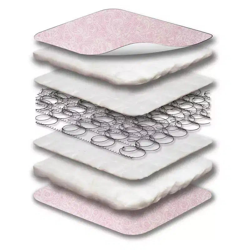 Materasso per culla Sealy Ortho Rest impermeabile e materasso per lettino per bambini - Rosa: Rivestimento in vinile, Ipoallergenico, Ultra rigido, Spessore 13,3 cm