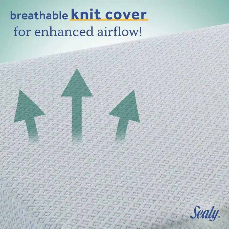 Sealy OMNI-Breathe Breathable & Sustainable Foam Crib Mattress PVC-Free - White