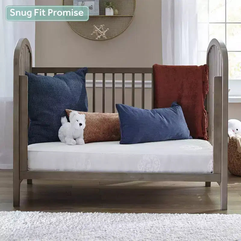 Sealy Cotton Cozy Rest 2-Stage Crib And Toddler Mattress: Hypoallergenic, Waterproof Cover, Firm Feel, 5.5" Thickness