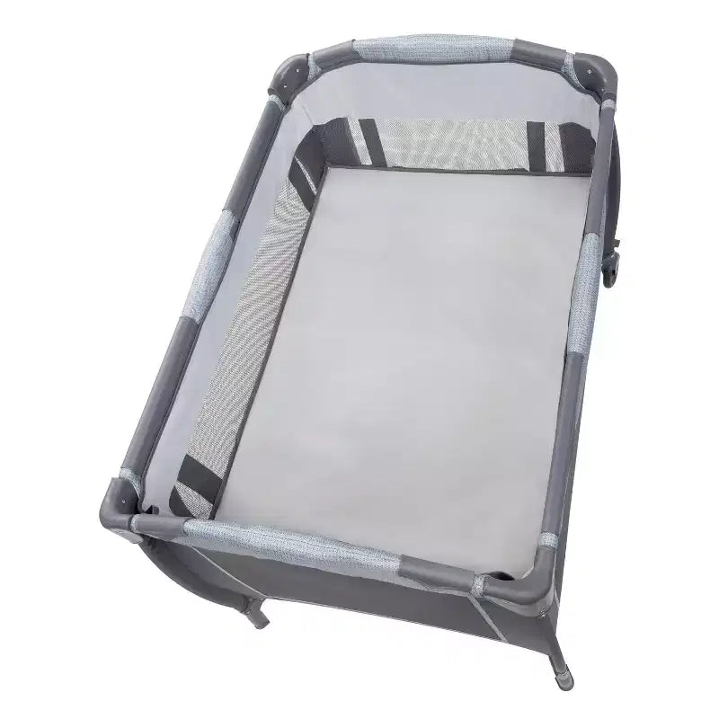 Baby Trend Lil Snooze Deluxe III Nursery Center Playard For Twins - Cozy Gray: Metal Frame, Foam Filling, 30 lbs Capacity