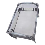 Baby Trend Lil Snooze Deluxe III Nursery Center Playard For Twins - Cozy Gray: Metal Frame, Foam Filling, 30 lbs Capacity