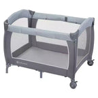 Baby Trend Lil Snooze Deluxe III Nursery Center Playard For Twins - Cozy Gray: Metal Frame, Foam Filling, 30 lbs Capacity