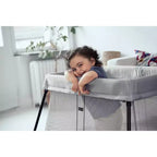BABYBJÖRN Travel Crib Light - Light Silver: Carrying Bag, Steel Frame, Folds for Easy Transport