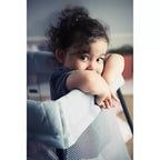 BABYBJÖRN Travel Crib Light - Light Silver: Carrying Bag, Steel Frame, Folds for Easy Transport
