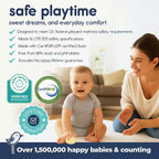 Hiccapop Playard Mattress - White: Medium Firm, High-Density Foam, 1.25-Inch Thickness, Removable Waterproof Cover