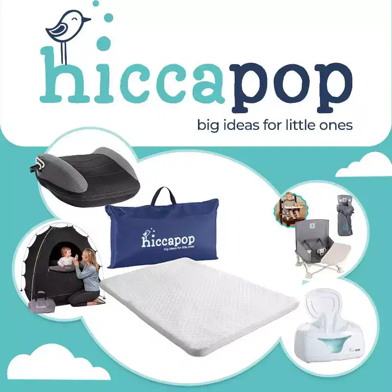 Hiccapop Playard Mattress - White: Medium Firm, High-Density Foam, 1.25-Inch Thickness, Removable Waterproof Cover