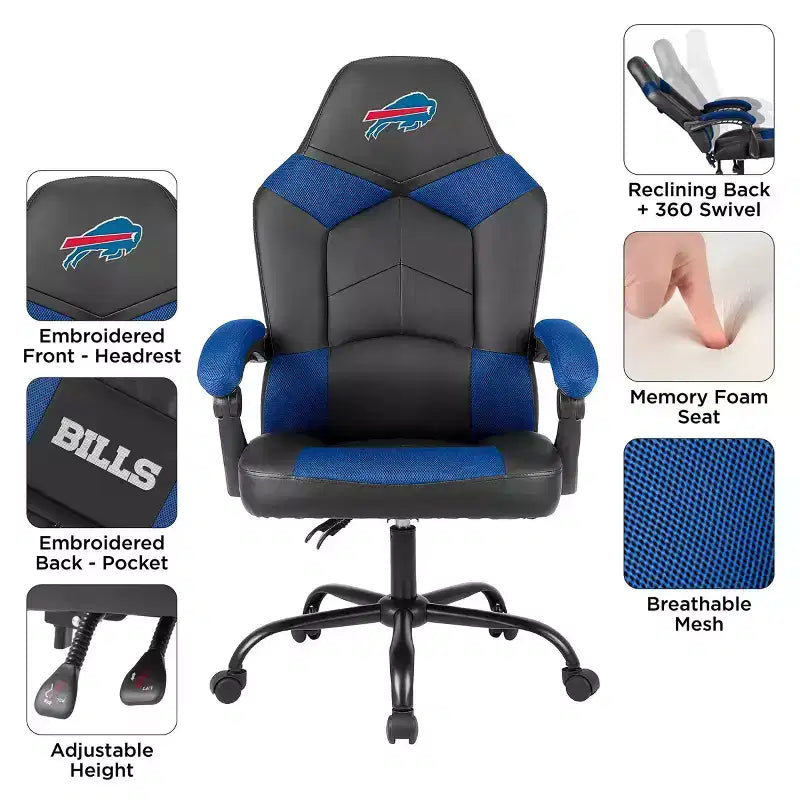 Sedia da ufficio oversize NFL Buffalo Bills