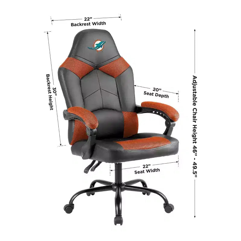 Sedia da ufficio oversize NFL Miami Dolphins