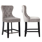 Sgabello da bancone Carter 24 Wingback Tufted Nailhead (set da 2)