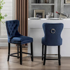 Sgabello da bancone Carter 24 Wingback Tufted Nailhead (set da 2)
