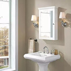 Crosley Lydia Wall Cabinet with Mirror Warm White