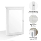Crosley Lydia Wall Cabinet with Mirror Warm White