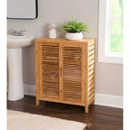 Bracken Two-Door Floor Cabinet Natural - Linon