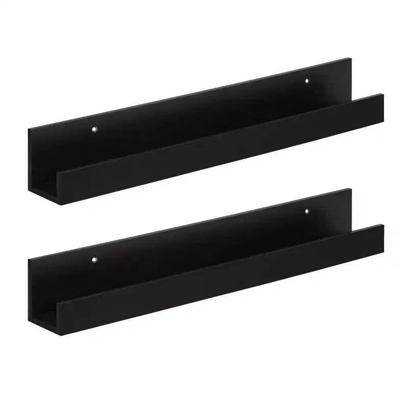 24 x 3.3 Set di 2 mensole decorative da parete nero - Uniek