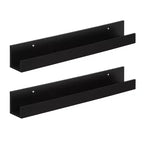 24 x 3.3 Set di 2 mensole decorative da parete nero - Uniek
