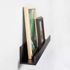 24 x 3.3 Set di 2 mensole decorative da parete nero - Uniek