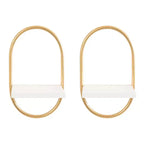 Set of 2 Olav Wall Shelf Set White: Modern Floating Shelves by Kate & Laurel All Things Decor