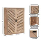 Kate & Laurel All Things Decor Mezzeta Tall 2 Door Bath Cabinet Natural