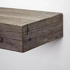 8" x 36" Large Rustic Wood Floating Wall Shelf Gray - American Art Decor