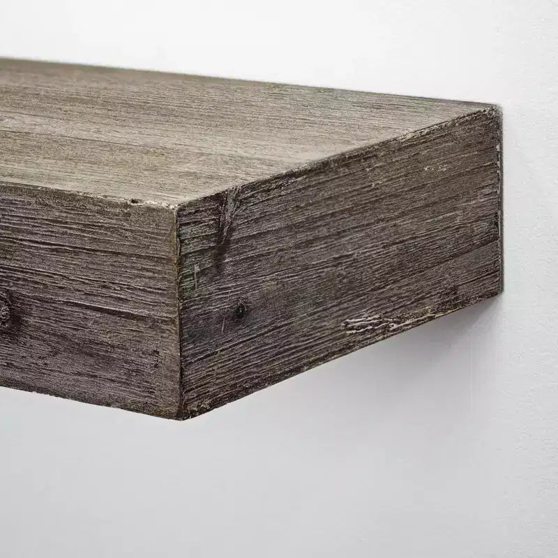 8" x 36" Large Rustic Wood Floating Wall Shelf Gray - American Art Decor