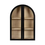 Kate & Laurel All Things Decor 21"x30" Arcott Arch Wall Cabinet Black