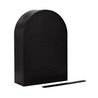 Kate & Laurel All Things Decor 21"x30" Arcott Arch Wall Cabinet Black