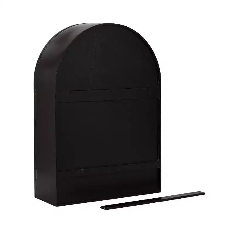 Kate & Laurel All Things Decor 21"x30" Arcott Arch Wall Cabinet Black