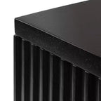 Kate & Laurel All Things Decor 30"x10"x14" Furrow Short Wall Cabinet Black