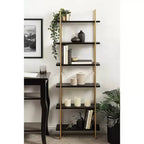 Kate & Laurel All Things Decor 20"x30" Leigh Wood and Metal Wall Shelf Black: Luxury Glam Style, 3-Tier Hanging Storage