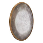 Howard Elliott 22.5" Round Albizzi Iron Framed Antiqued Wall Mirror