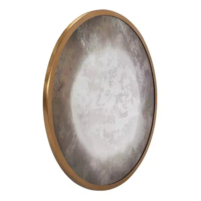 Howard Elliott 22.5" Round Albizzi Iron Framed Antiqued Wall Mirror