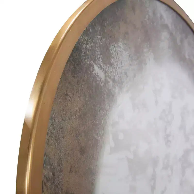 Howard Elliott 22.5" Round Albizzi Iron Framed Antiqued Wall Mirror