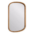 Kate & Laurel All Things Decor 24"X36" Talma Capsule Wall Mirror Rustic Brown